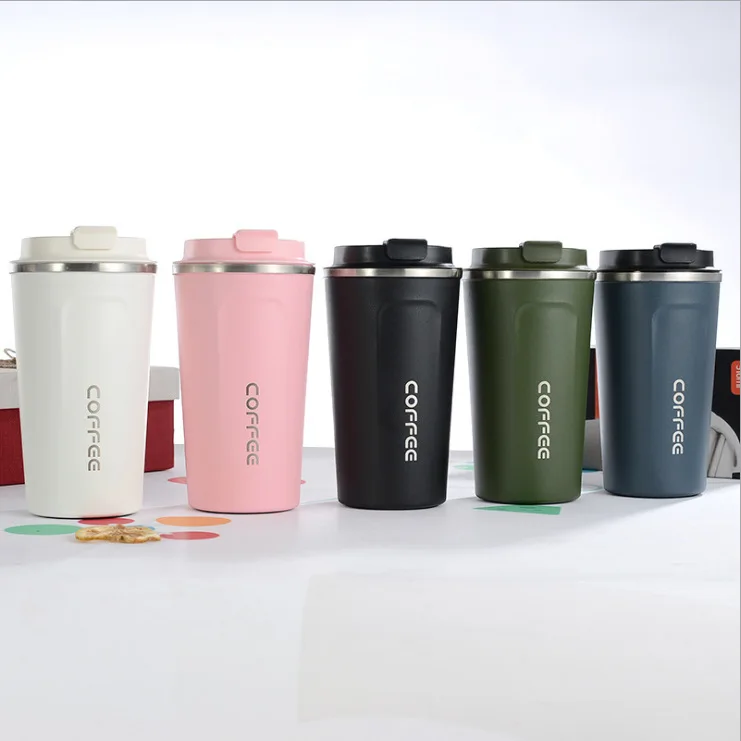 380ml/500ml 304 Stainless Steel Screw Lid Thermal Coffee Mug Cup Tumbler Car Travel Mug with Lid