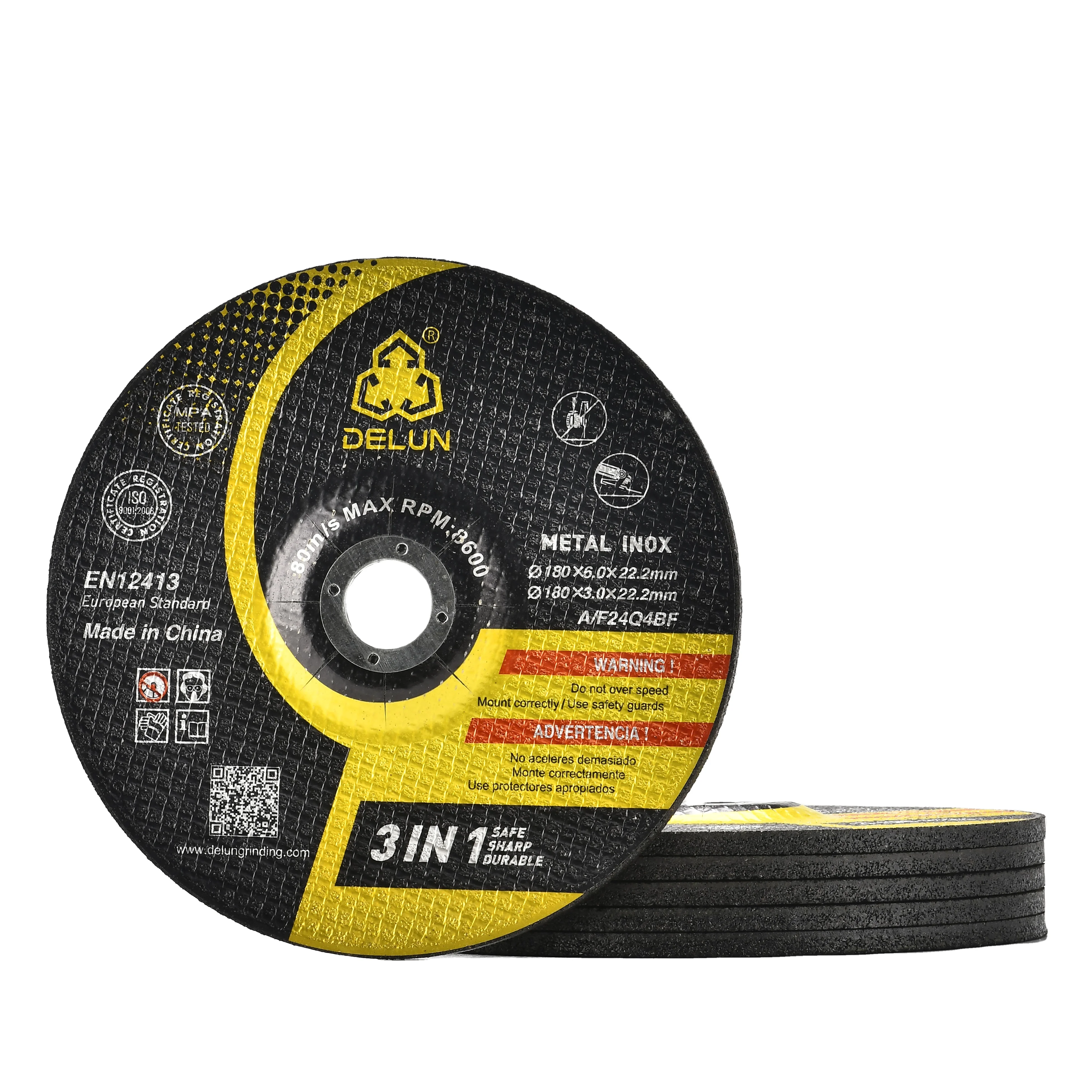 180x6x22.23mm  Aluminum grinding disc for metal cutting diamond grinding disc making machine