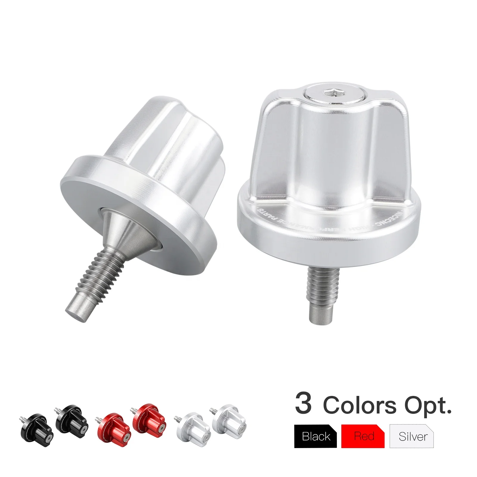 NICECNC Gloss Silver Black Red Interior Windshield Knob For Jeep CJ Wrangler YJ 1976-1990 1991-1995