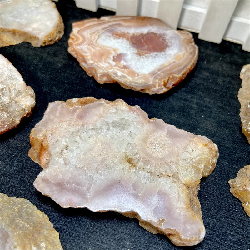 Factory Price Fengshui Natural Crystal High Quality Pink Amethyst Slice for Emitted Energy