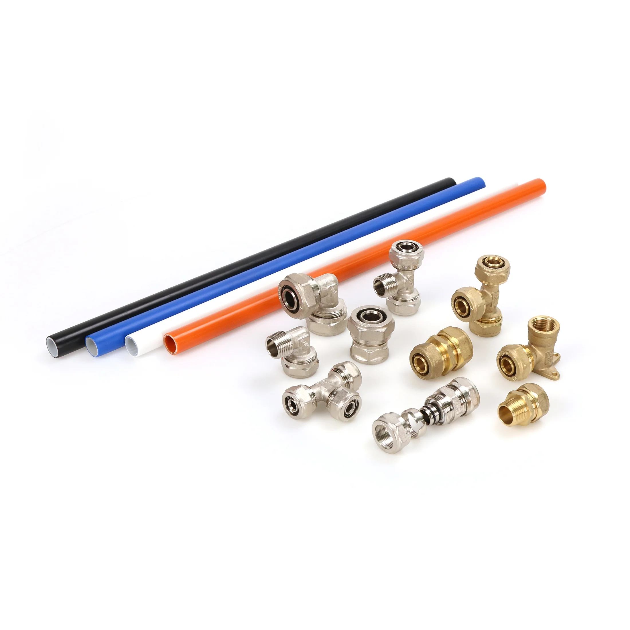 AENOR SKZ Water Mark ACS WRAS Natural color compression fitting brass compression tee  female tee