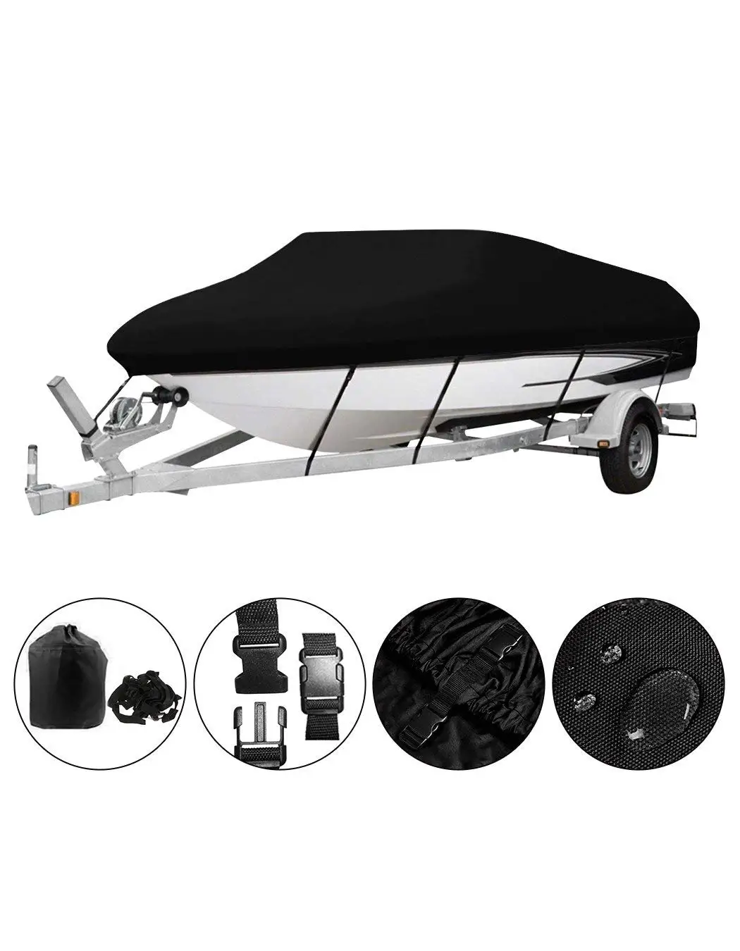 150D Oxford Cloth Trailer Waterproof Dustproof And UV Resistant Custom Boat Cover