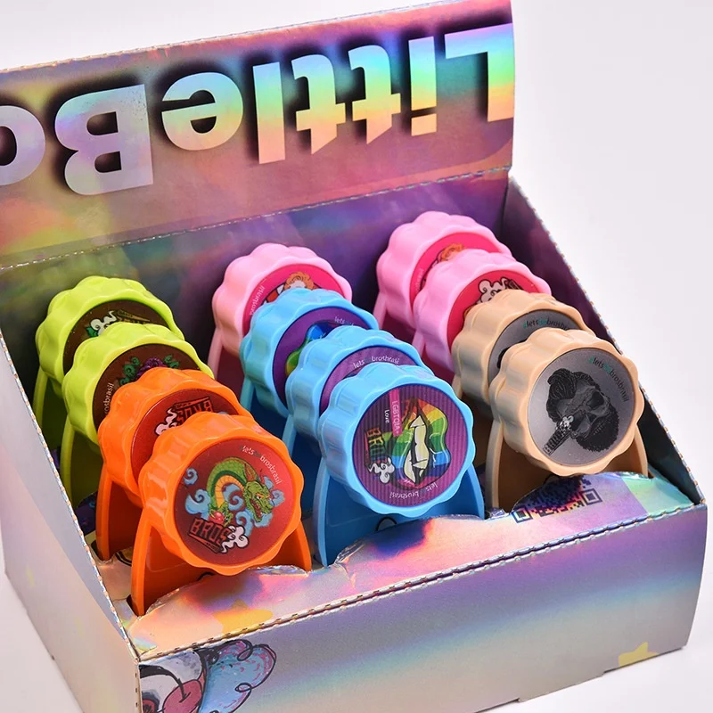 Two-Layer Herb Grinder Set Boat-Shaped Plastic Cigarette  Grinding Tobacco Funnel with Tray Menthol Flavor Packaged in Box