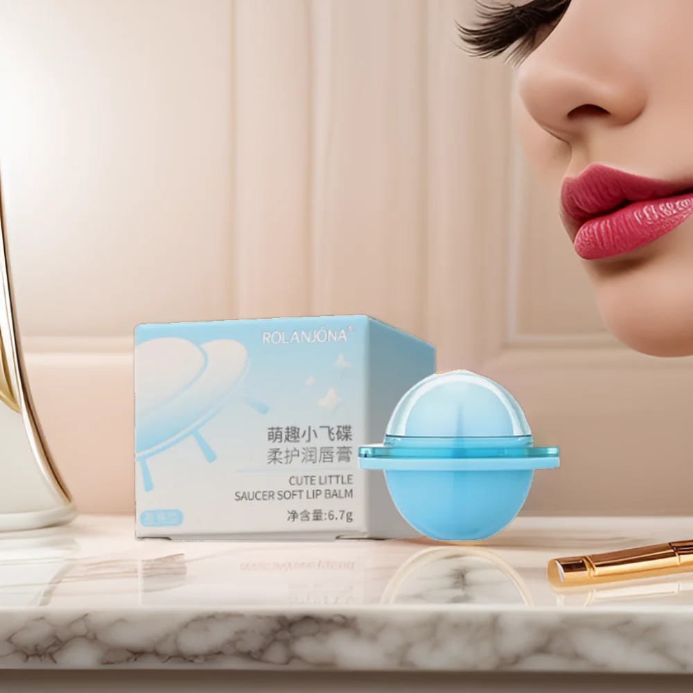 Hot Sale Private Label Rolanjona Nourishing Smooth Skin Care Moisturizing Natural Plant Extract Cute Little Saucer Soft Lip Balm