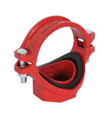 Small Diameter Fire Trench Threaded Mechanical Clamp Tee CNC Machined Stainless Steel Pipe Clamp Opening Thread Made Metal Zinc