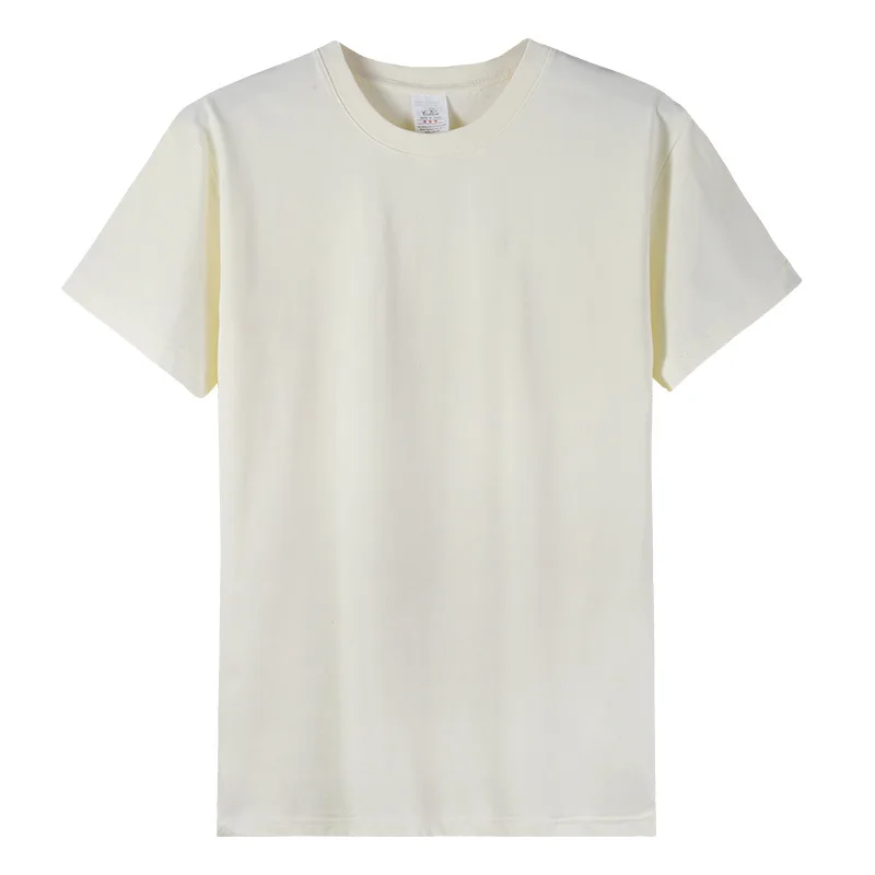 230 grams heavy cotton loose T shirt solid color shoulder short sleeveless love packed class uniform custom logo shirt wholesale