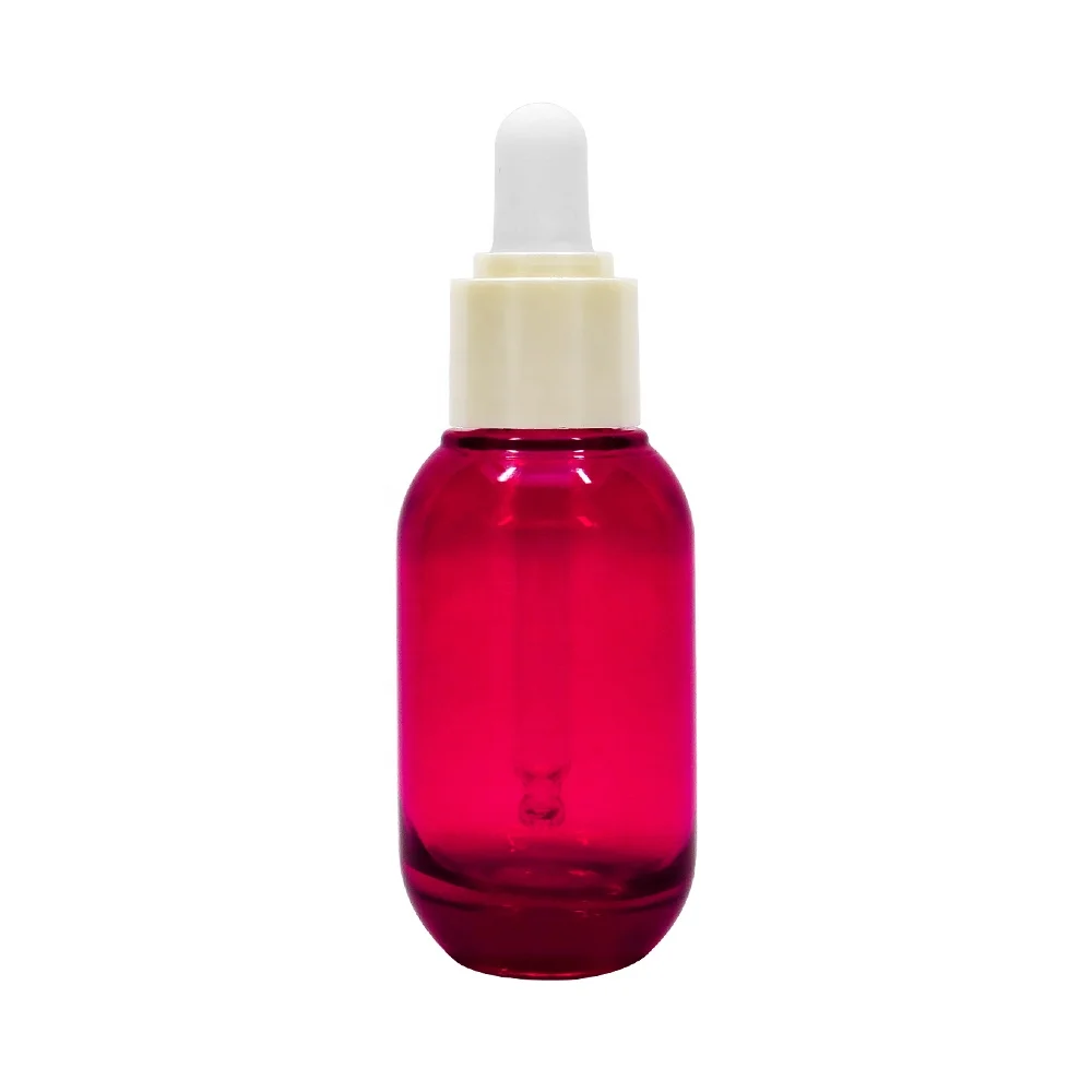 15ml Red PETG  Plastic Bottle with Dropper for Cosmetics Packaging