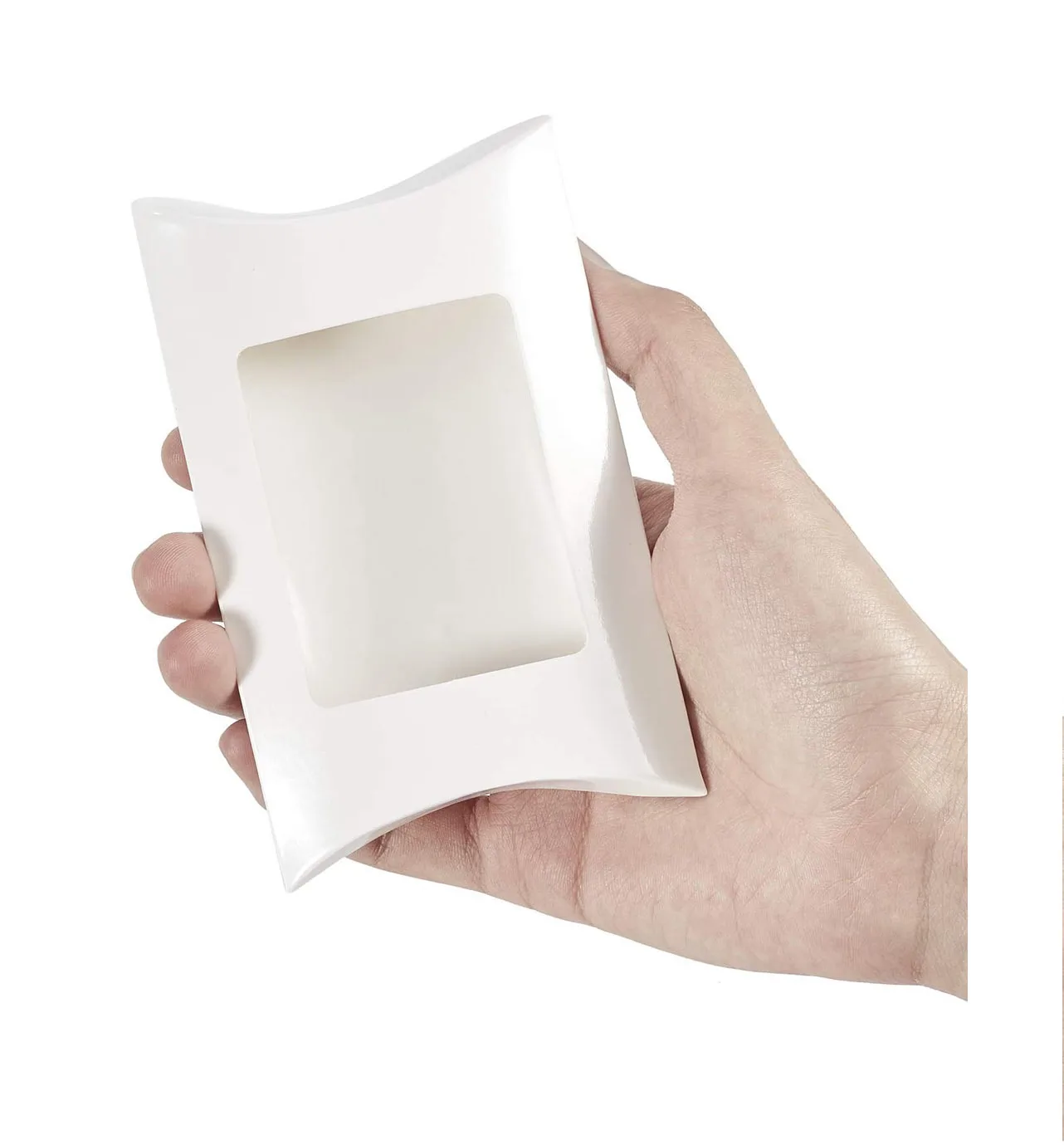 Custom Logo Design Biodegradable Eco Friendly Boxes Paper Packaging White Kraft Chocolate Candy Cookie Pillow Box