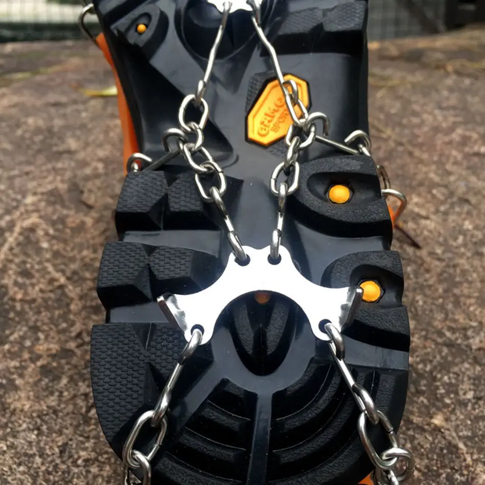 8 Ice Cleats M L Size Snow Grips for Boots Shoes  Anti Slip 8 Stainless Steel Spikes Safe Protect for Walking Mountaineering