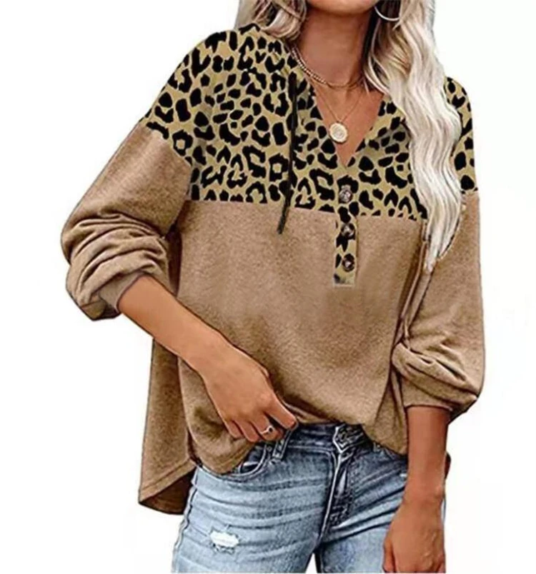 C251 New 2022 High Quality Plus Size Leopard Print Shirt Yarn Winter Sweaters
