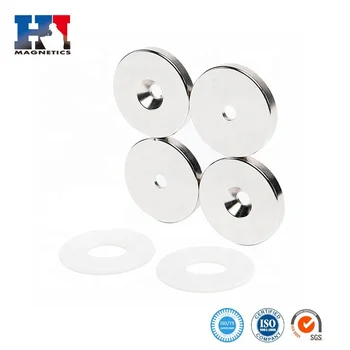 Fokison capacitor radial magnets plated zinc 70mm ring shape neodymium magnet