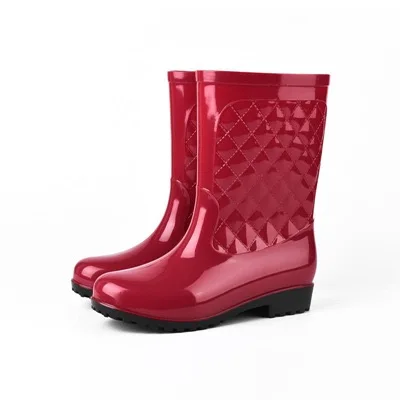 Cheap price rain boots for women anti slip low price factory PVC rain shoes