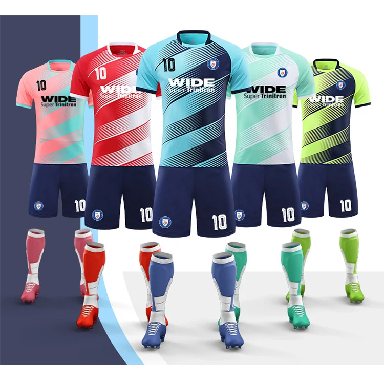 Custom Printing Logo Quick Dry Sublimation Soccer Team Jersey Football Uniform Cheap Men Soccer Jersey Set