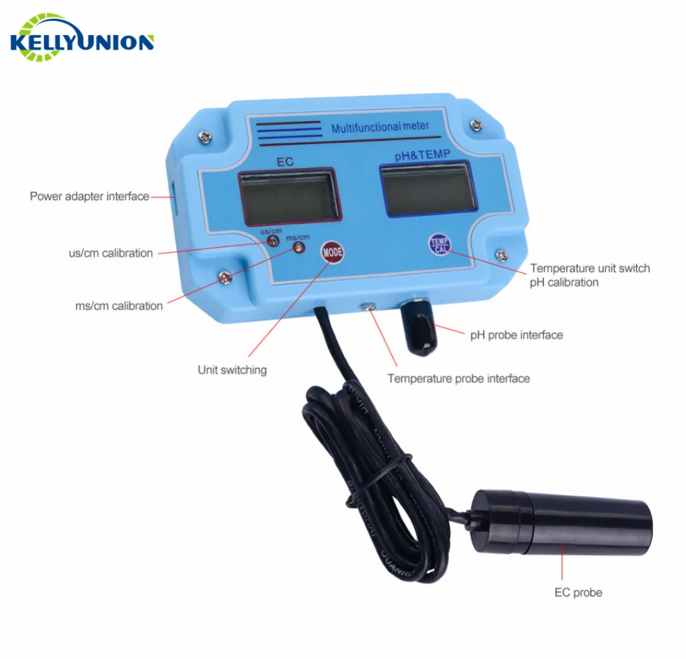 PH EC Temp Meter Tester Water Quality Testing Aquaculture  Drinking Water Measuring Tools High Accuracy
