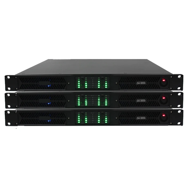D4-3000 4 channels digital audio 3000 watts power amplifier professional class d