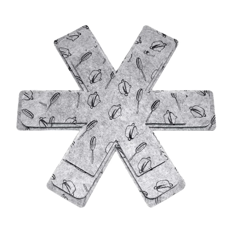 Felt Pan Protector Separator for Stacking All Clad to Prevent Scratching Anti Slip Non-Stick Pans Cookware Accessories Set of 12