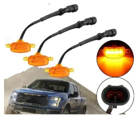 4PCS LED Offroad Car Grille Light For  truck Front Hood LED Grille car lights