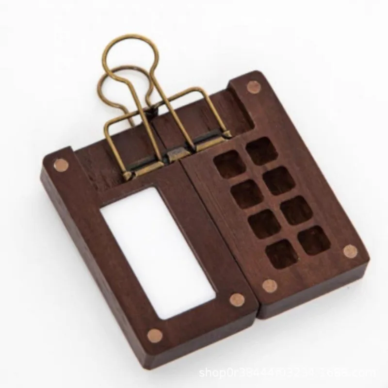 Bview Art High Quality artist Walnut Art Sketch Supplies Watercolor Color Box Multifunctional palette