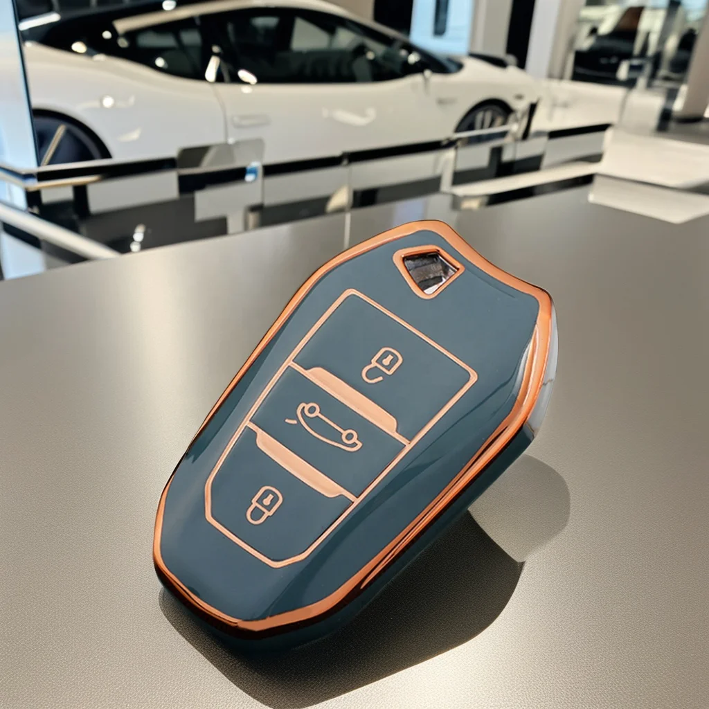 Роскошный автомобильный брелок для ключей чехол Peuot 4008 5008 308 защитный TPU держатель аксессуар