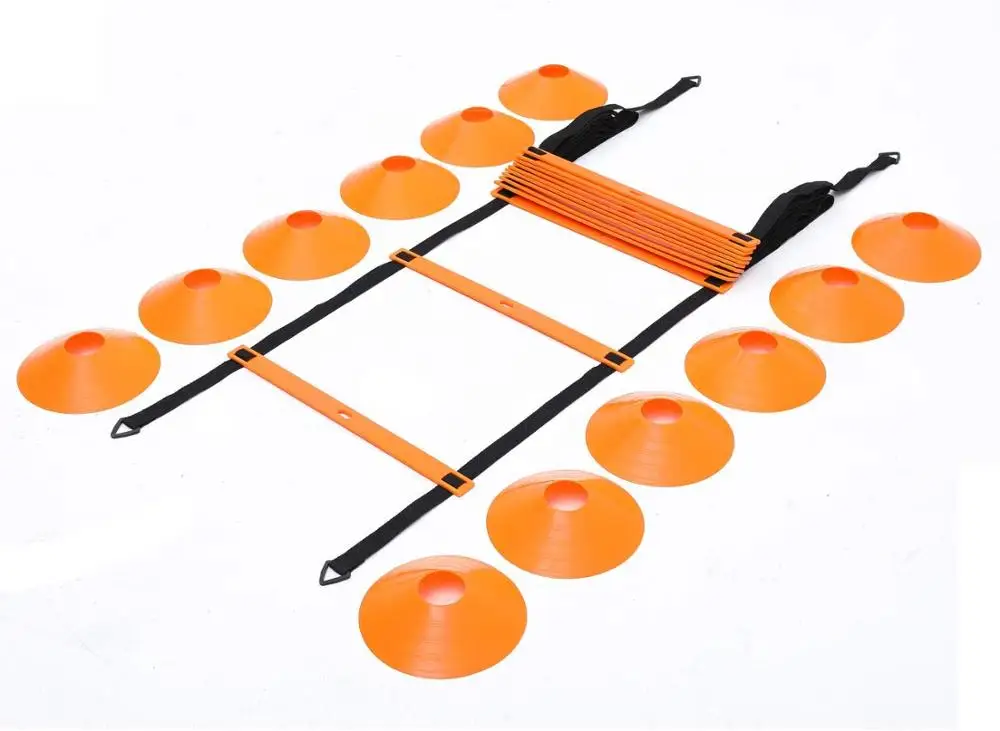 2023 New Agility Ladder & Speed Cones Training Set Improves Coordination, Speed,Include Agility Ladder with Carrying Bag