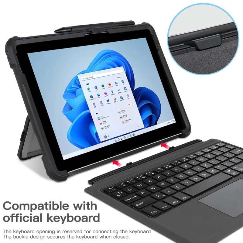 For Microsoft Surface Pro 9 Shockproof Laptop Case Acrylic Transparent Laptop Cover Case