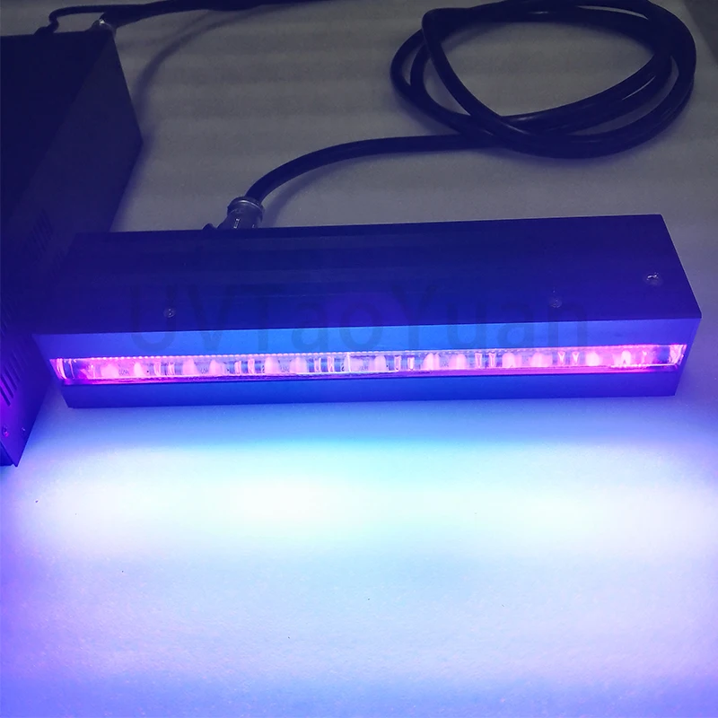 365нм 385нм 395нм 1400 Вт высокомощная УФ светодиодная система отверждения Светодиодная лампа с водяным охлаждением