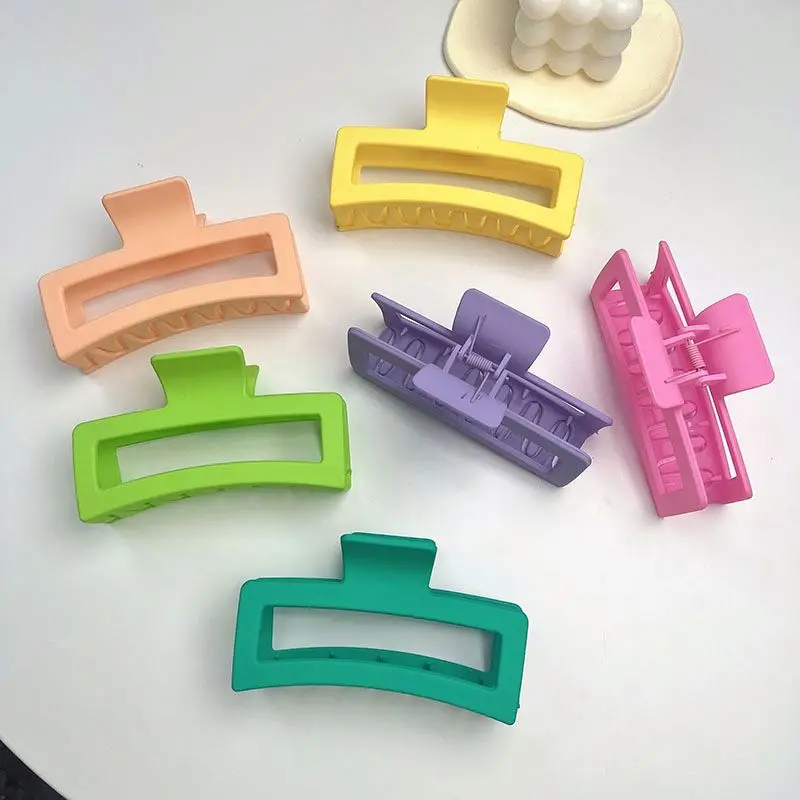 Oversize Frosted Candy Color Big Crab Hair Claws Girl 2023 Elegant Hair Accessories Clamp Large Acetate Hair Claw