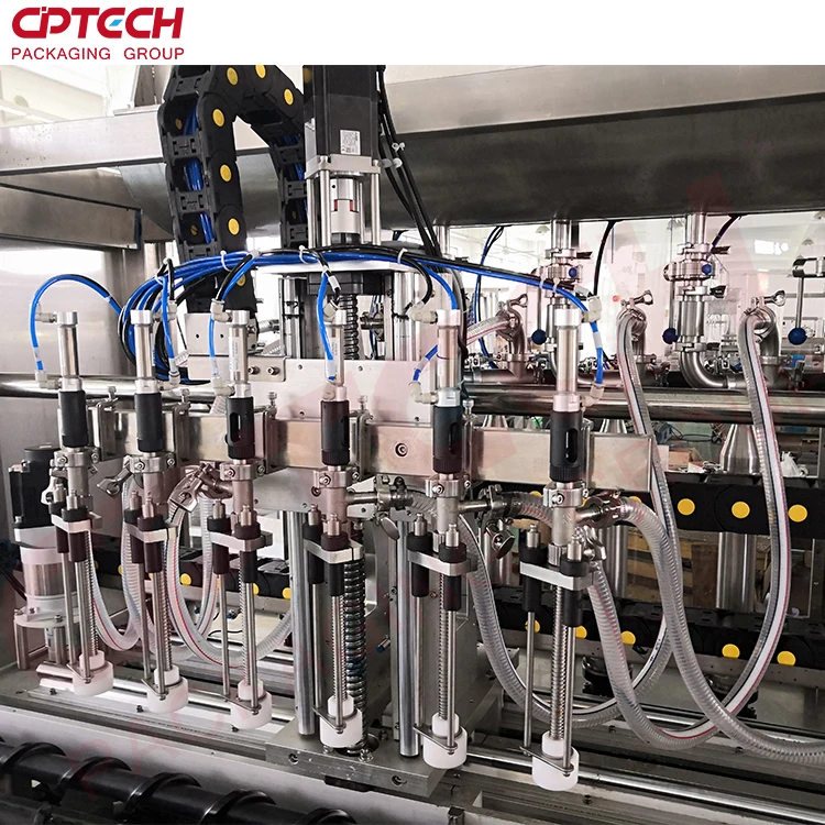 Automatic 6 Heads Liquid piston Filling Machine Liquid Dosing Machine with piston and tracking design for high speed purpose