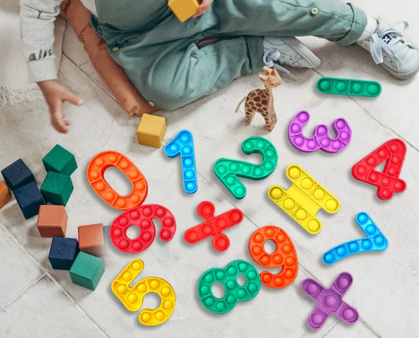 New Arrival Hot Sale Fidget Popping Push Bubble Relief Anxiety Stress Silicone Press Digital Decompression Toy