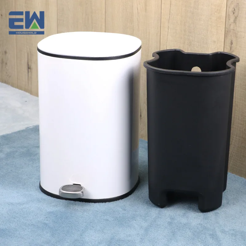 Steel trash can removable plastic bucket rectangular shape under desk Garbage Trash Bin