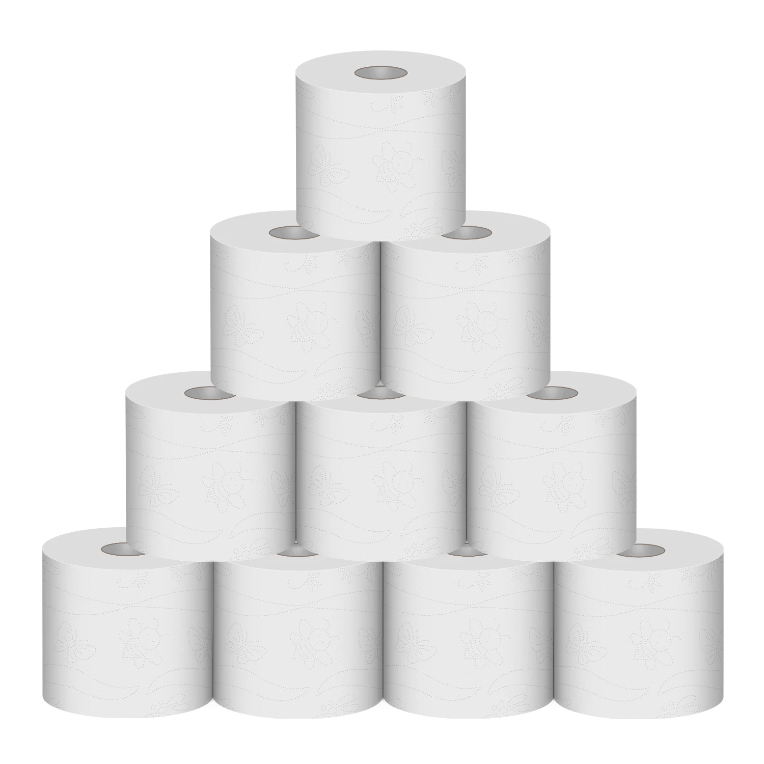 Virgin wood pulp instant dissolved soft toilet tissue paper roll