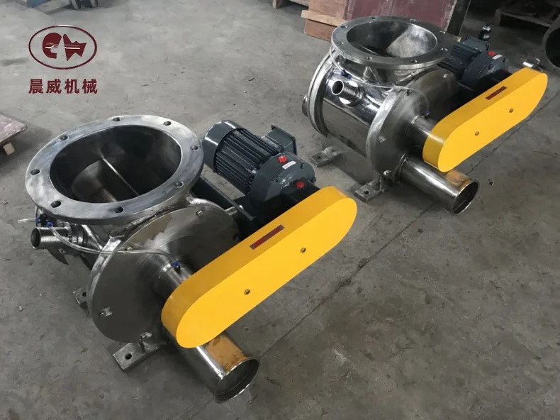 Positive pressure DN250 rotary airlock valve used in pneumatic system