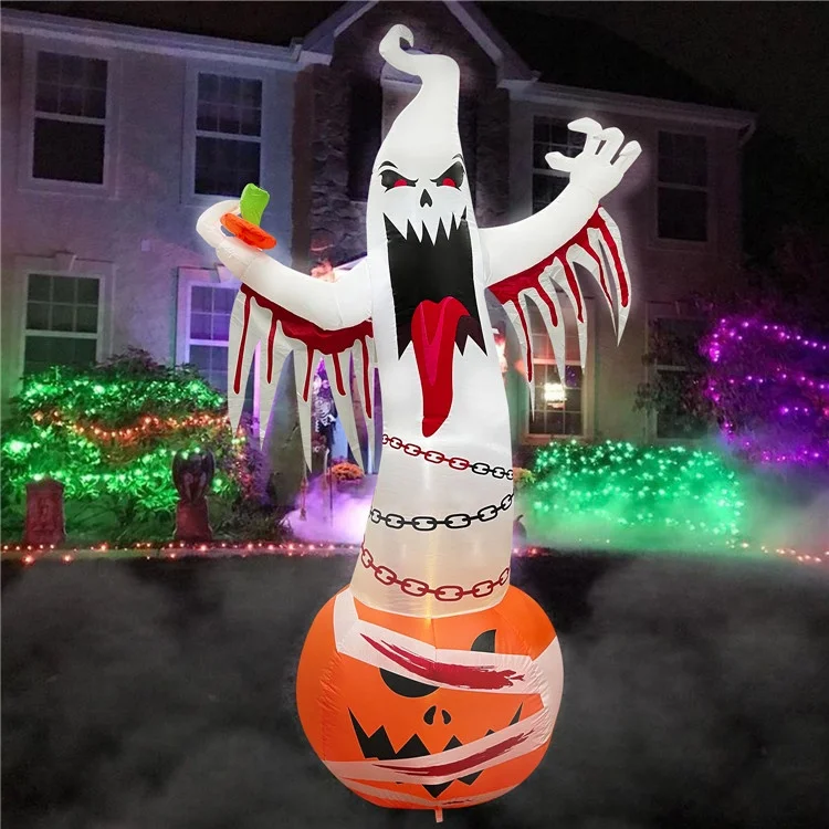 8ft white ghost inflatable halloween decorative lighted ghost yard inflatable decorative holidays inflatables garden decorations