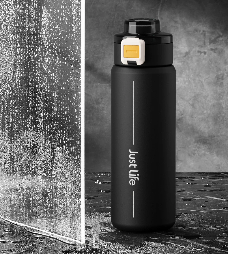 Beauchy New 316 Stainless Steel Double Wall Vacuum Insulated Cup Bouncing Water Bottle With Straw