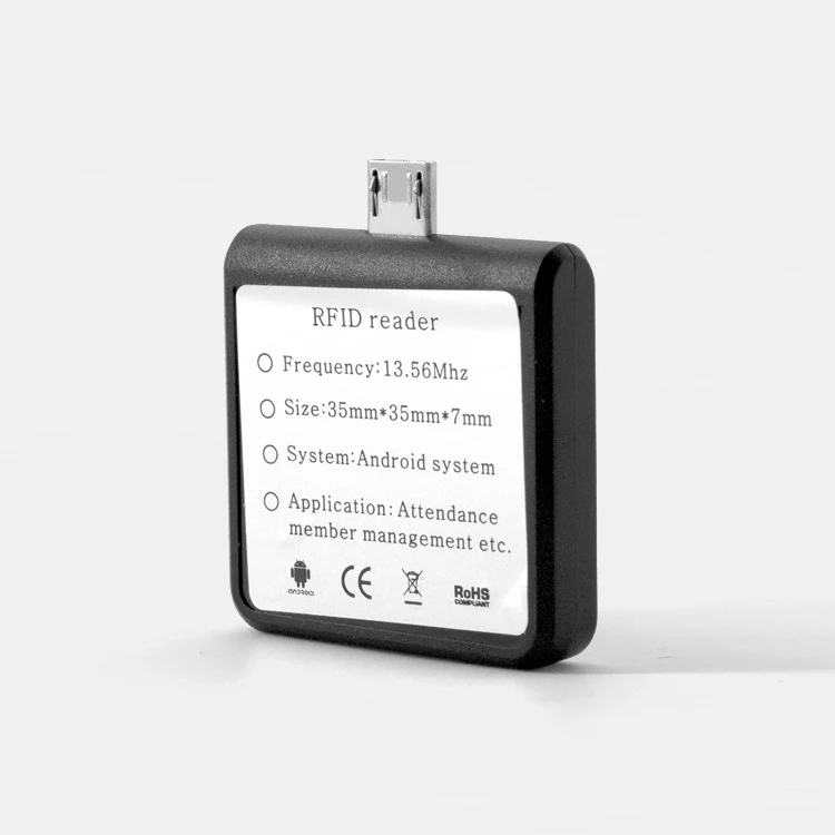 Android Mobile RFID IC Card Reader Square NR65C Suitable For NFC213 Mifareclassic 1k Chip For Payment