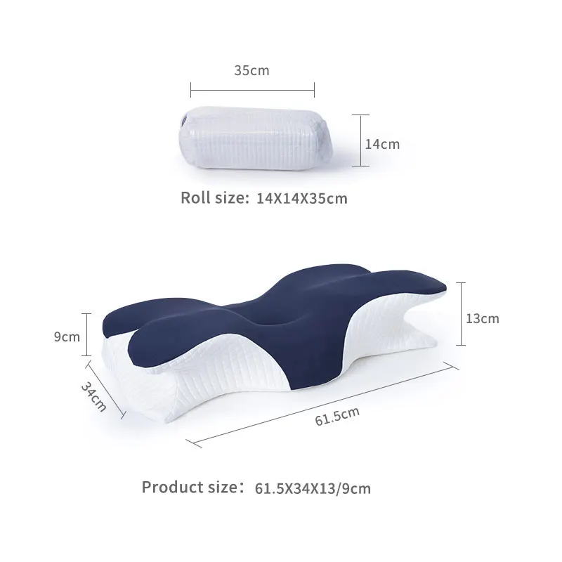 Bewalker Breathable and cooling Medical Ergonomic Sleeping Cervical Orthopedic Neck Bed Memory Foam Pillow For Sleeping