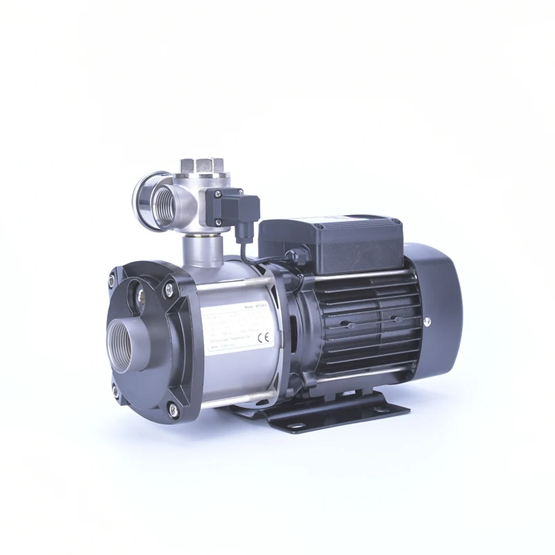 Horizontal multistage water pump with pressure gauge comes with wire for home use