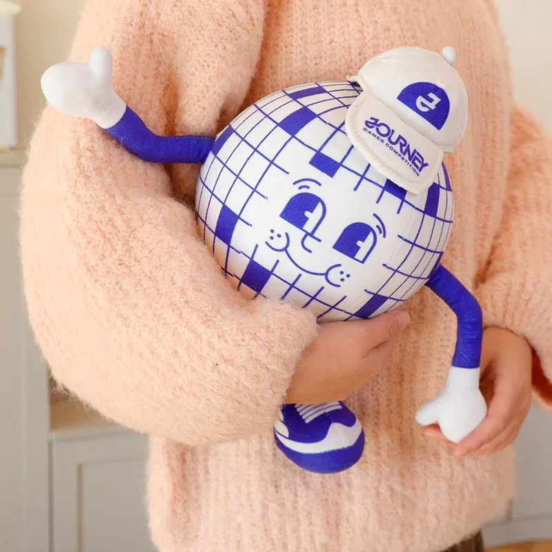 Unisex Cartoon Globe Plush Toy Pillow Soft Small Size Filled with PP Cotton for Stress Relief Birthday Decorations Wholesale
