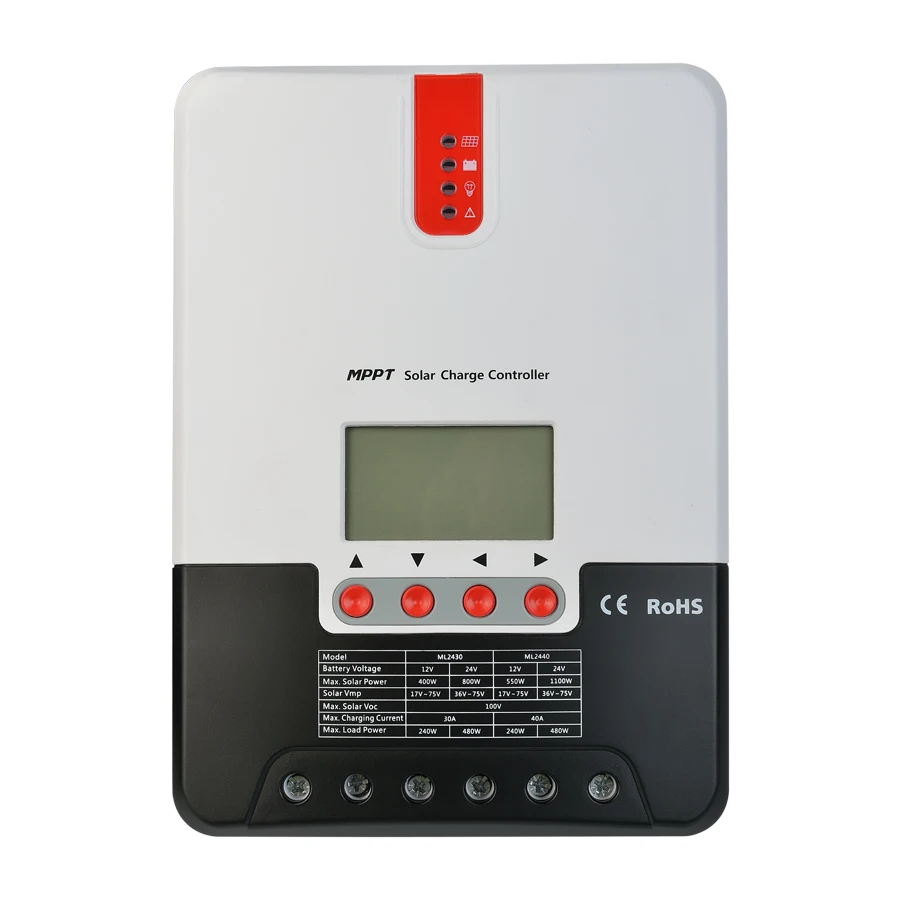 20A 12/24V со слежением за максимальной точкой мощности блок управления установкой на солнечной батарее с RS232/485 интерфейс связи ML2430