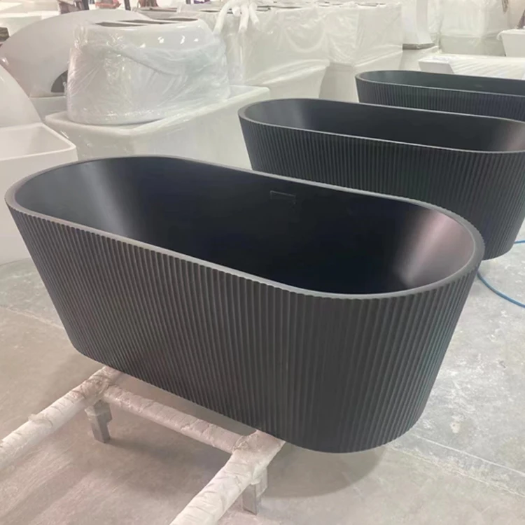 Отдельно стоящая Роскошная акриловая ванна с графическим дизайном