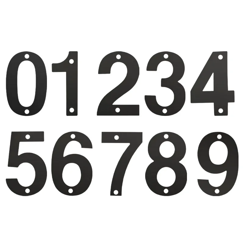 Stainless Steel Digital Twin Screw Mailbox Number House Number Digital Metal Sign