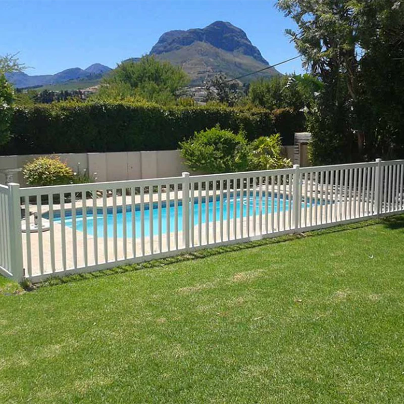 UV-Resistant White above ground pool safety fence, PVC swimming pool fence for pool safety barrier