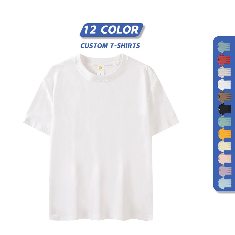 high quality mens t shirt custom 100% cotton heavyweight customized your own brand fashion blank t shirts