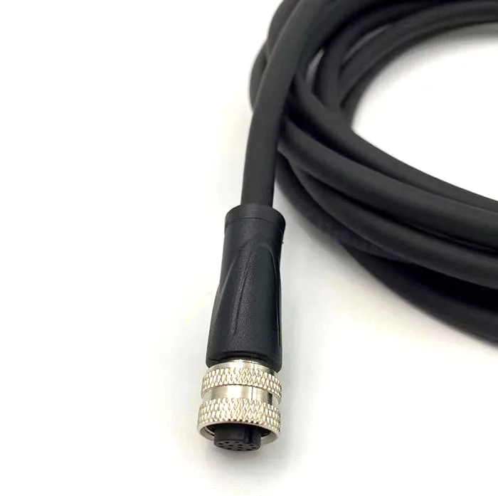 M12 A код 3pin 4pin 5pin 6pin 8pin female прямой экранированный литой