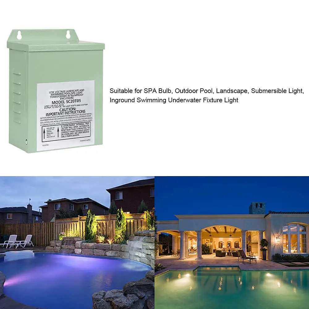 Transformer of Swimming Pool Underwater Light Halogen Stainless Steel with Transformer