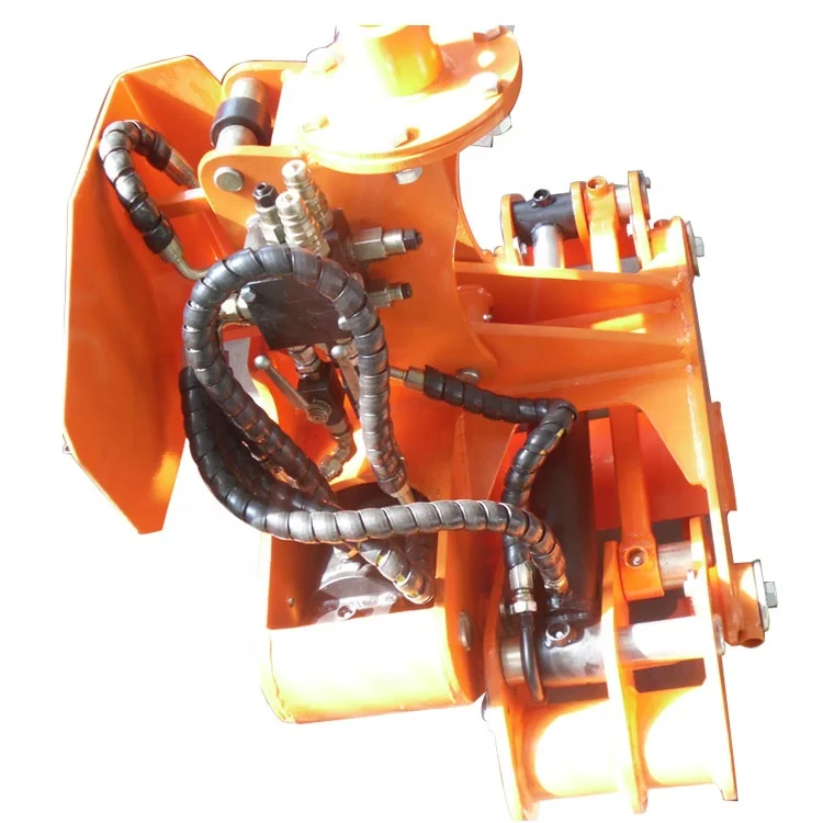 
hydraulic tree wood log shear chip crusher for excavator attachment 