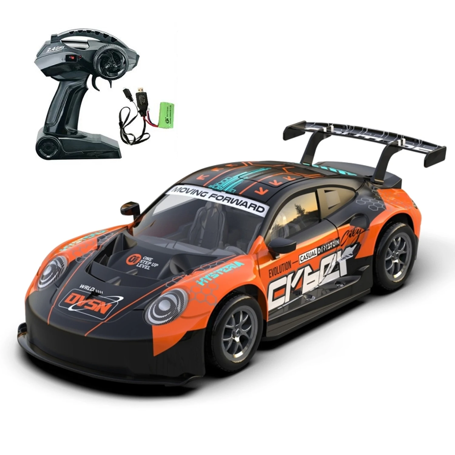 2.4G 1:8 Scale Remote Control  Car Multi Person Interactive Drift Racing Car Sports Car with Light