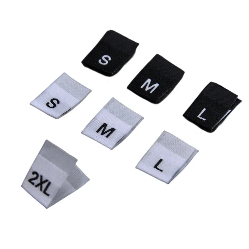 Custom Main Clothing Woven Size Label Embroidered For Brand Name Clothing Labelsgarment Cheap Woven Clothing Label