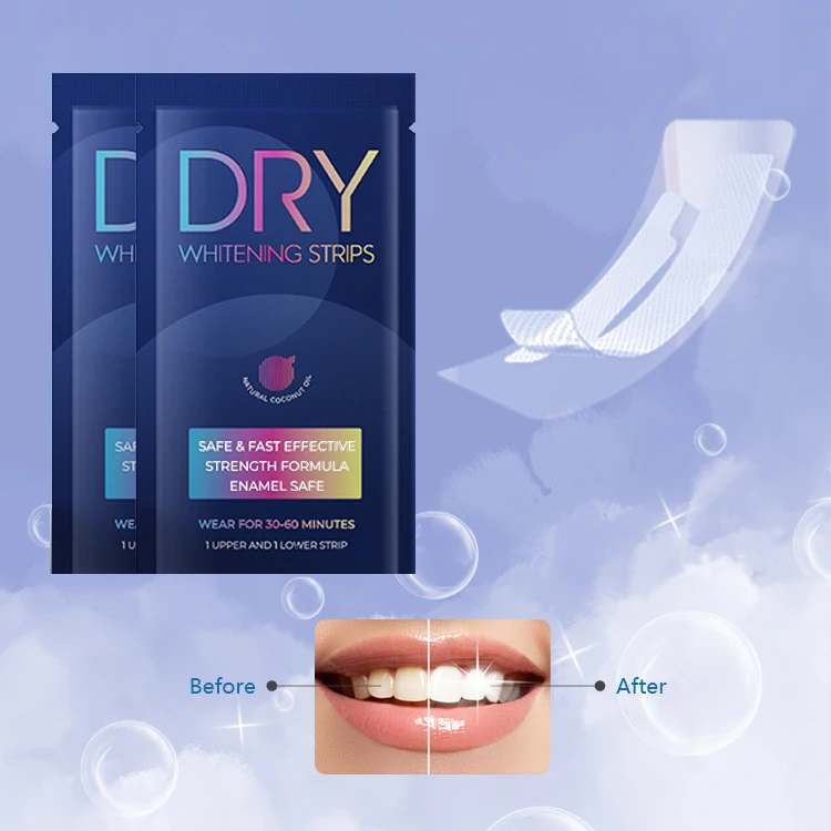 2024 Best PAP+ DRY Teeth Whitening Strips For Remove Teeth Stains Non Peroxide 28PCS Sensitive Free Teeth Whitening Strips