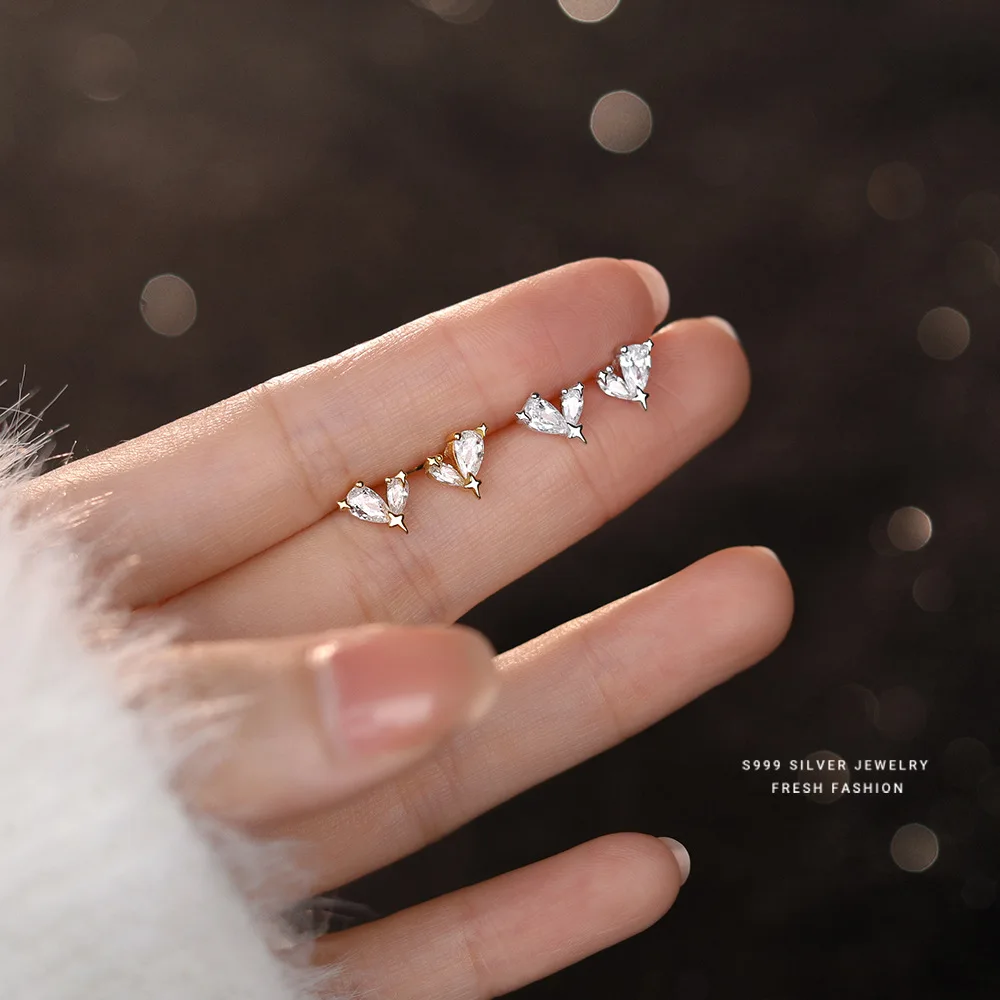 Женские серьги из серебра 18 карат 925